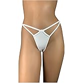 G- String Thong Bikini White Skimpy Bottom Swimwear Exotic Dancewear