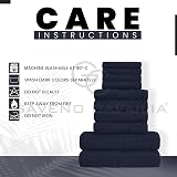 GC GAVENO CAVAILIA Towels 10 Piece Egyptian Cotton Navy Bale Set 4xFace 4xHand view 4