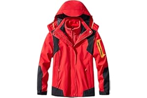FARTEY Winter Coats for Women 3 in 1 Snow Ski Jacket Detachable Fleece Warm Hooded Jackets Waterproof Windproof Windbreaker