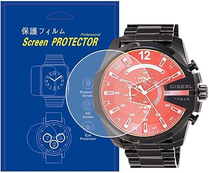 Amazon Co Jp Pack Of 3 For Diesel Dz4318 High Quality Lcd Protective Film For Watches With High Transmittance Scratch Resistant Bubble Free Installation Electronics Cameras