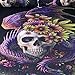 Sleepwish Flowery Skull by Sunima Bedding Set 3pcs Purple Black Dragon Skull Duvet Cover Gothic Bed Set for Men (King)