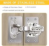 Flintronic 2PCS Stainless Steel Hinge Repair Brackets with 12 Screws view 3