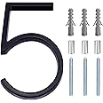 Fifod 6" Modern House Numbers Floating Stainless Steel Address House Number Anti-Rust House Numbers with Nail Kits for Door Y