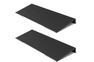 WINFFOR Comfortable Computer Keyboard Stand - 2 Pack Ergonomic Riser Acrylic Tilted Holder for Easy Typing & Working - Fits - 17'' Wide (Matte Black)