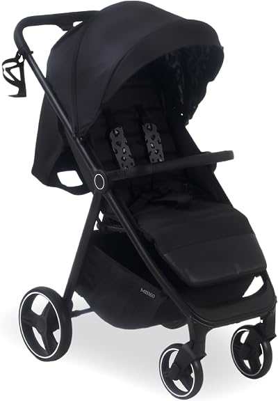My Babiie MB160 Pushchair Birth to 22kg 4 Wheel Suspension Black Leopard