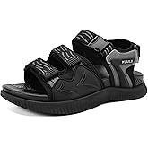 KuaiLu Mens Hiking Sandals with Arch Support Orthopedic Walking Recovery Sandals for Plantar Fasciitis Open Toe Summer Athletic Sport Comfortable Cushion Breathable Outdoor Water Sandals Size7-13