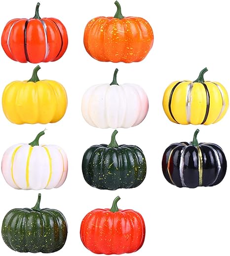 Amazon Toymytoy ミニボチャ模型 カボチャ モデル ハロウィンカボチャ 10個セット 家庭用 感謝祭 ハロウィン カボチャのテクスチャのランダムな色 人工観葉植物 オンライン通販