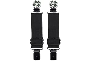 GARGOYLE BELLS Adjustable Boot Clips for Motorcycle Riding, Black Boot Straps Elastic Pant Keeper for Men & Women