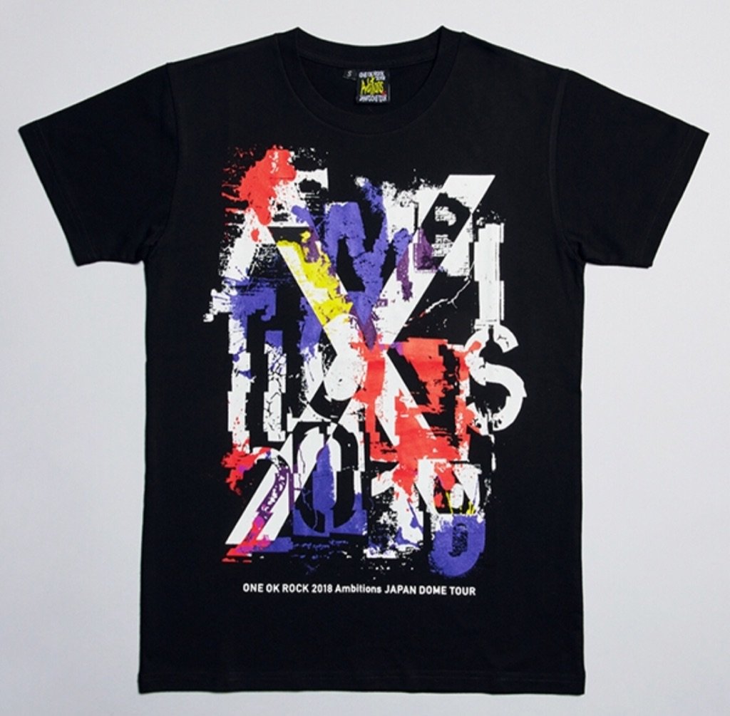 ワンオク Tour Dome Japan Ambitions 2018 Rock Ok One 公式グッズ B07b3j9vzn Mサイズ 黒 ブラック Overlap C Tシャツ Dome 2018 アイドル芸能人グッズ 宅送 Anoual Ma