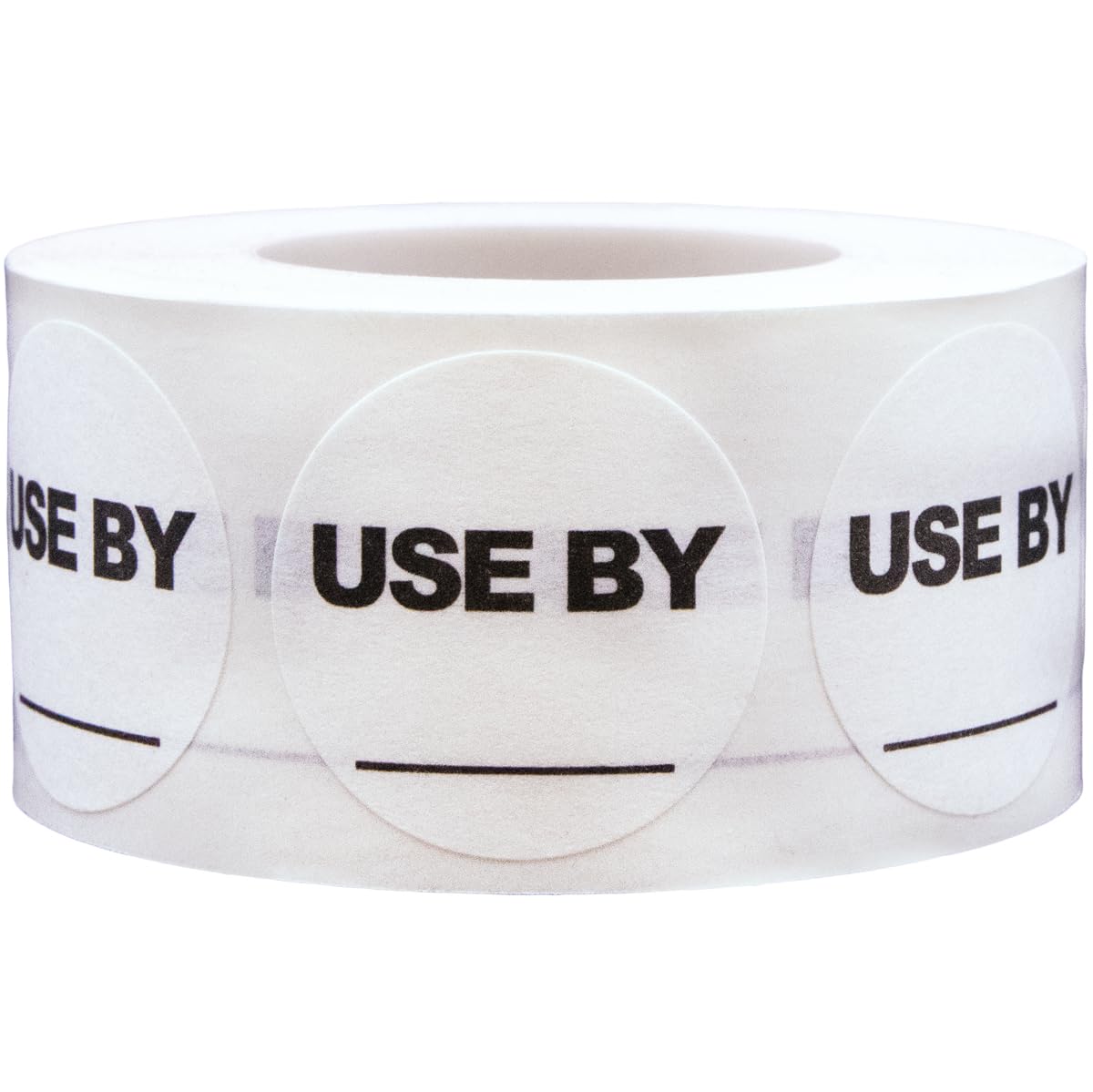 Dissolvable Use by Labels 25.4 mm 1 Inch Round 500 Count