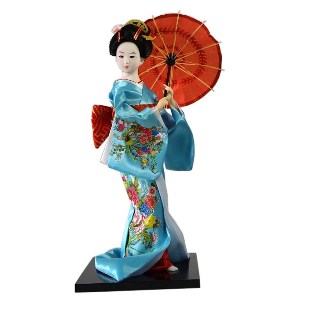 FANCYPUMPKIN Japanese Dolls Geisha Girl Geiko Kimono Doll Home Decoration Art Collection, D-18