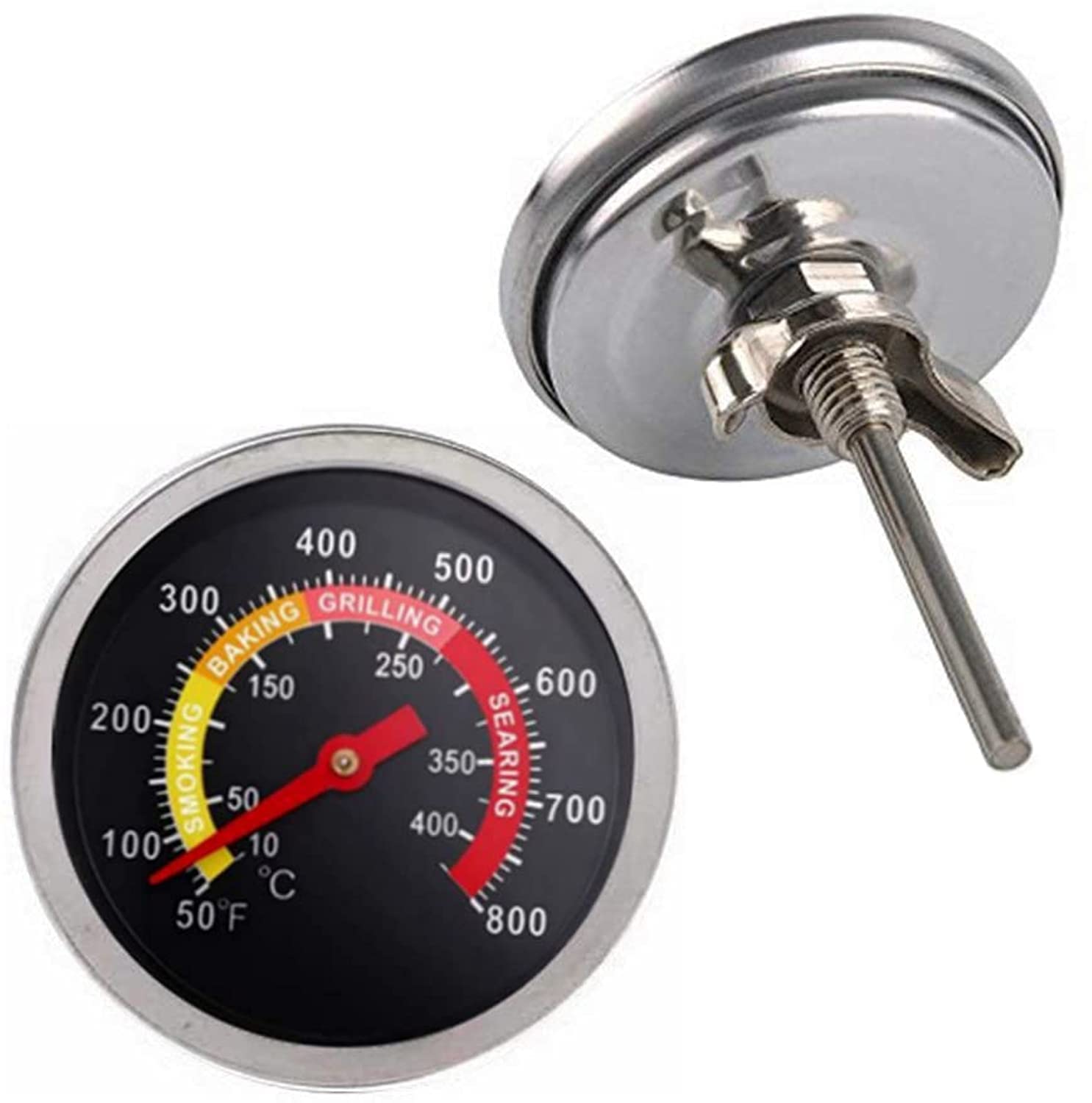 Photo 1 of 2 pcs BBQ Grill Temperature Gauge, Charcoal Pit Grill Smoker Thermometer Gauge BBQ Temp Gauge