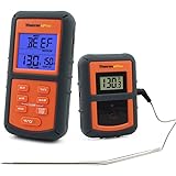 ThermoPro TP07 Remote Wireless Digital Kitchen Cooking Food Meat Thermometer with Timer for BBQ Smoker Grill Oven, 300 Feet Range