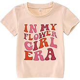 BOUTIKOME in My Flower Girl Era Shirts Toddler Baby Girls T-Shirt Wedding Summer Tops Bridal Party Short Sleeve Tees 1-6T