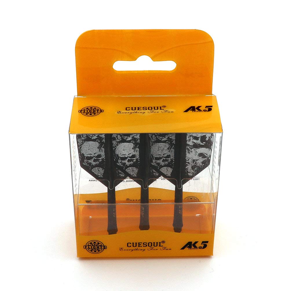 CUESOUL ROST Integrated Dart Shaft and Flights,big wing shape,Set of 3 pcs Skull Pattern(CSAK-5KL12-L)