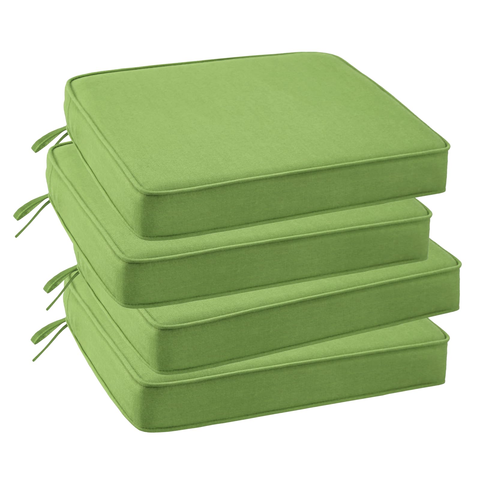 Photo 1 of ***STOCK PHOTO FOR ITEM REFERENCE COLOR DIFFERS STYLE MAY ALSO DIFFER**** Supdurplus Outdoor Sunbrella Square Corner Seat Cushion, 18.5"x16"x3", Set of 4, Non Slip Seat Cushion Pads with Removable Cover for Patio Furniture, Garden Yard Lawn, Canvas Ginkgo