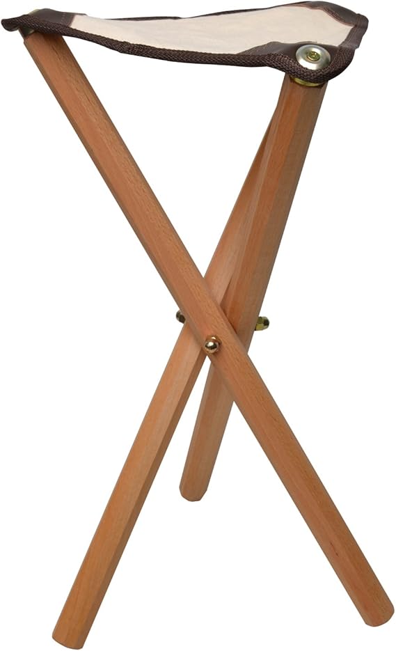 Collapsible Artists painting StoolSeat Portable Three Leg Tripod Wood