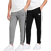 Reebok Boys Sweatpants - 2 Pack Performance Tricot Boys Joggers Athletic Pants with Elastic Waistband (Sizes Run Small)