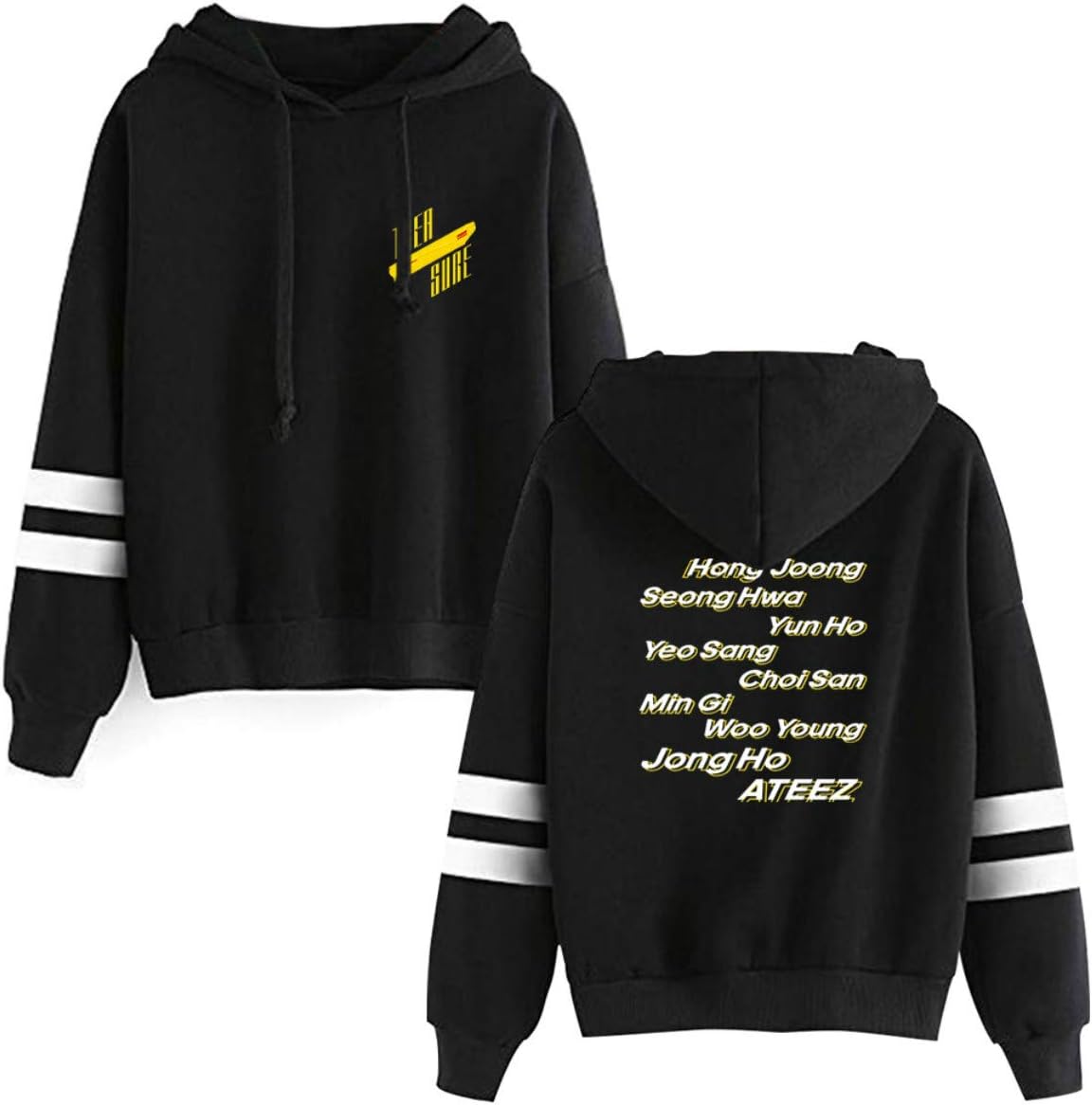 Kpop ATEEZ Autumn Winter Printed Hoodies Long Sleeved Sweatshirts Yunho Yeosang San Mingi Wooyoung Jongho