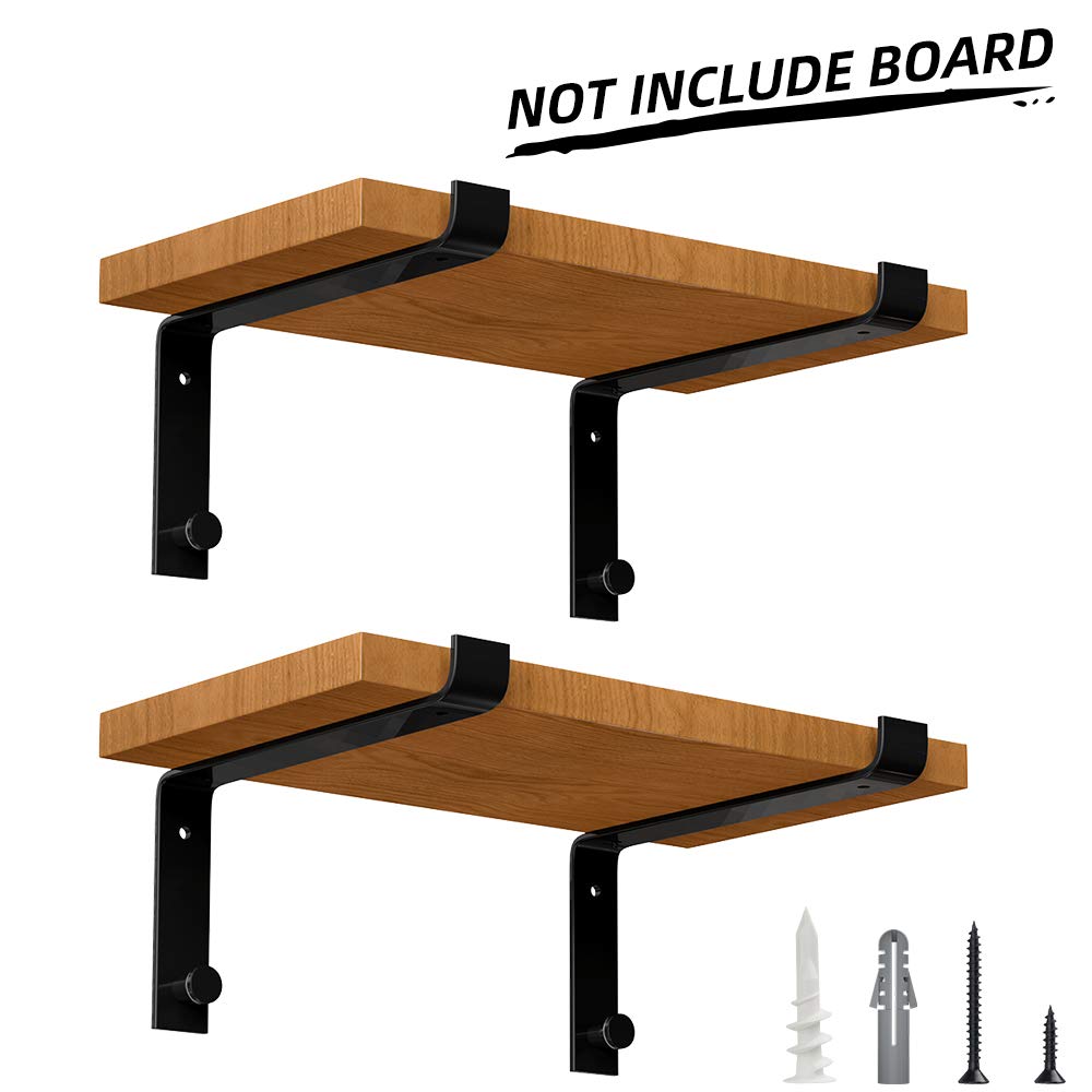 Buy LuckIn 12Inch Shelf Brackets, Heavy Duty Z Brackets with Lip for