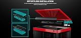 GAMDIAS NESO P1 Dual Chamber Full-Tower EATX Gaming Case 2 Way Setup Type-C Red view 9