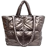 Puffy Tote Bag Padded Puffy Tote Lattice Handbags for Women Large Puffer Tote Bag Shoulder Bag Puffer Luxury Bags