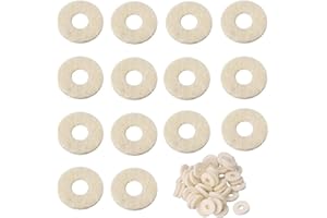 Jiayouy Pack of 40 Valve Felt Washers Cushion Top Cap Felt Pads Trumpet Replacement Accessory