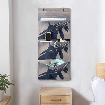 RYUIFI Organizador de Pared Colgante Aircraft Fighter Jets Organizador