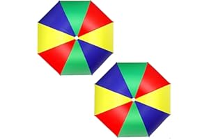Fishing Umbrella Hat, 2 Pieces Portable Sun Protection Umbrella Cap with Elastic Band for Outdoor Activities