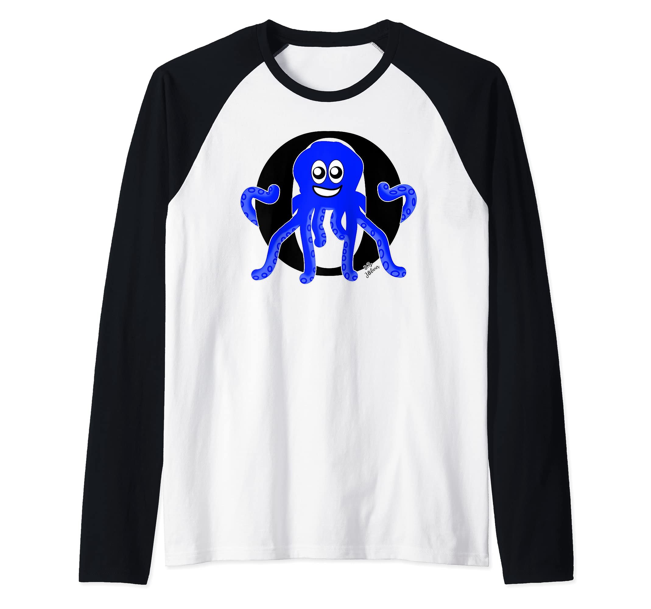 octopus outfit cute Alphabet Octopus Raglan Baseball Tee