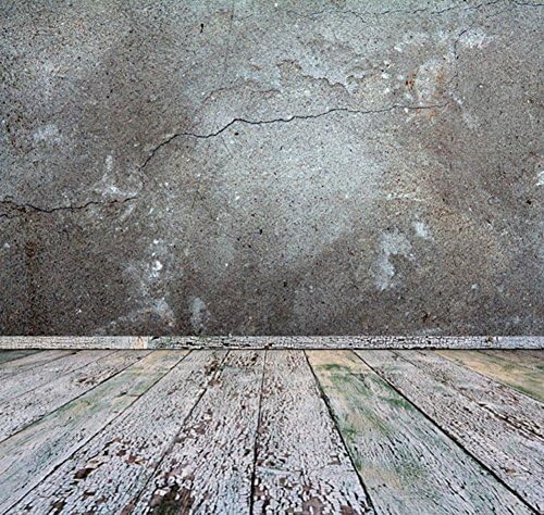 Yelewen 8x8ft Concrete Wall &amp; Wood Floor Thin Vinyl Customized Digital Printed Photography Indoor Backdrop Prop Photo Background