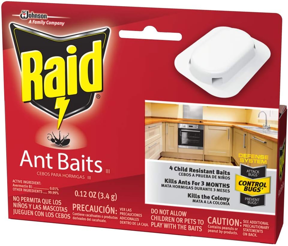 Raid Ant Killer Baits, For Household Use, Child Resistant, 4 Count: Garden & Outdoor