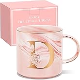 Valentines Day Gifts for Her, Anniversary Birthday Galentines Gifts for Women Mom Grandma Friend Sister Wife Teacher Coworker, Personalized Initial Customized Gift Monogrammed A-Z Coffee Mug 12 OZ(D)