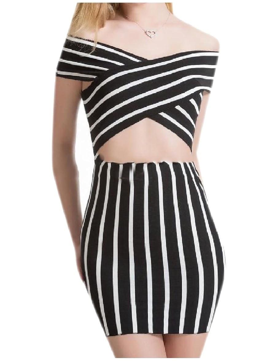 pinstripe bodycon dress