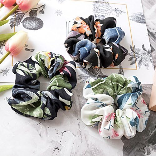 Hair Scrunchies Ties Bobble Elastics Hair Bands Headbands Women No Damage Super Comfort Durable Stay in Place Hair Accessories,3PCS