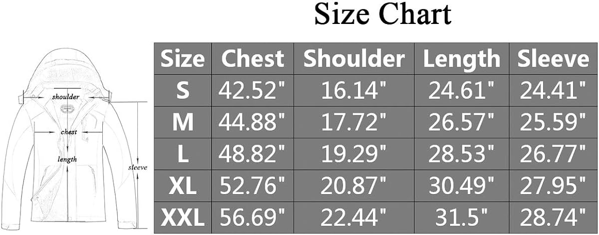 Women's Waterproof Ski Jacket Warm Winter Snow Coat Hooded Raincoat: Clothing