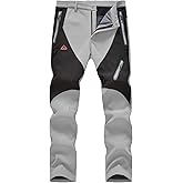 YSENTO Men's Fleece Lined Ski Snow Pants Winter Waterproof Softshell Insulated Hiking Cargo Pants