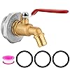 QWORK 2 Drum Faucet Brass Barrel Faucet With EPDM Gasket And 3 4 Outlet For 55 Gallon Drum - View #3