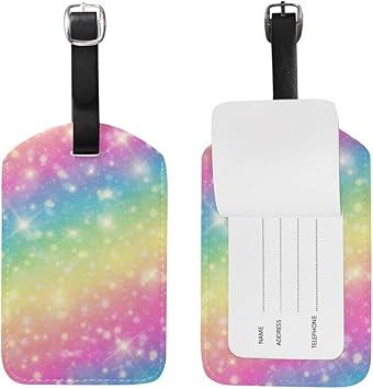 rainbow luggage tag