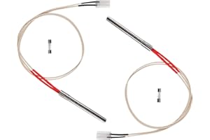 GRILLME 2 Sets Grill Hot Rod Ignitor Kit with 2 Pieces Fuses Replacement Parts for Traeger Wood Pellet Grills