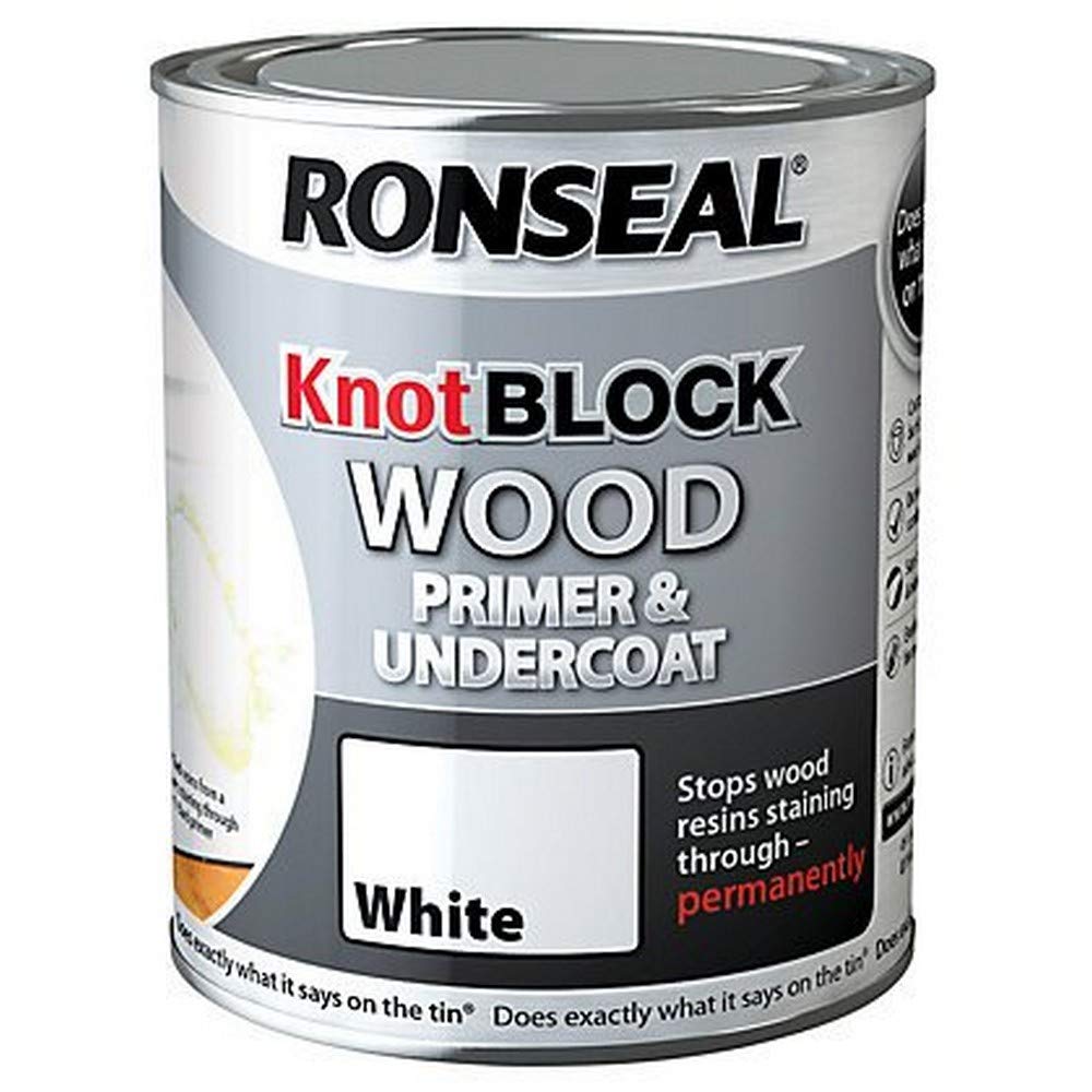 Ronseal RSLKBPU25L Knot Block Primer and Undercoat, White, 2.5 Litre