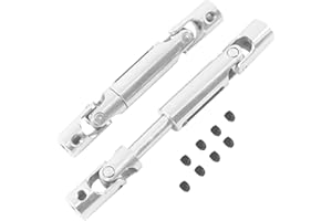 Vgoohobby 2Pcs Metal RC Universal Drive Shaft CVD Transmission Joint 57mm-71mmfor WPL MN Modes B-14 B-16 B-24 B-36 MN-D90 1/16 1/24 RC Military Truck Crawler Car