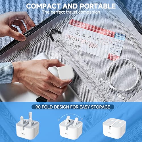 USB C Plug Fast Charge 20W,[apple MFi Certified] iPhone Charger Fast Charge for iPhone 17 16 15 14 13 11 Pro Max Plus,iPad,Samsung Type C Adapter Fast USB c Charger UK Adapte 2-Pack