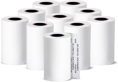 G4GADGET 100 Rolls 57 x 40 Thermal Paper Till Rolls with Red Warning Strip