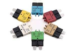 Gloaso Manual Reset Fuses Circuit Breaker Low Profile ATC Fuse Breakers E39 5A 10A 15A 20A 25A 30A for 12V 24V DC Car Boat RV