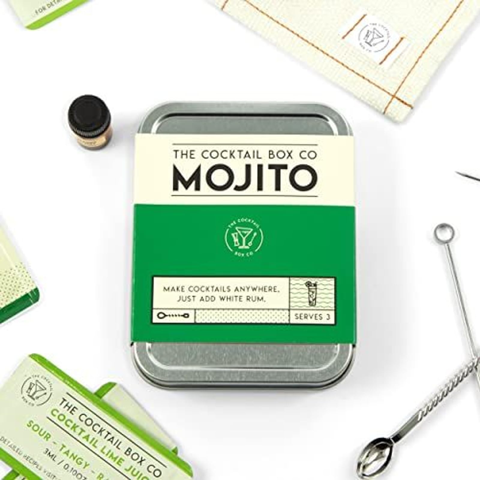 the cocktail box co. mojito cocktail kit - handcrafted cocktail set for him or her - 1 kit