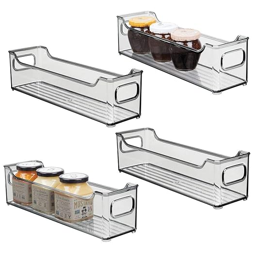 mDesign Juego de 4 fiambreras para el frigorífico - Cajas de ...