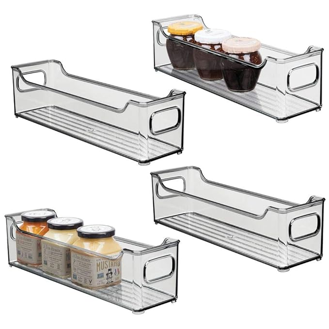 mDesign Juego de 4 fiambreras para el frigorífico - Cajas de ...