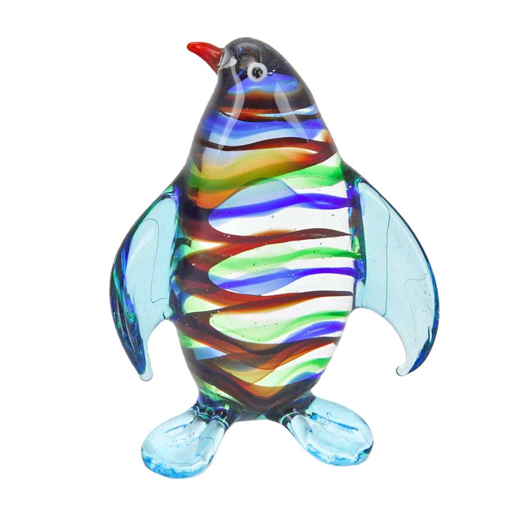 Glass Of Venice Murano Glass Striped Penguin