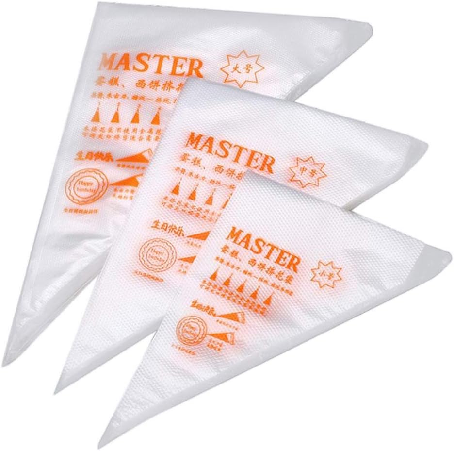 kuou 300 Pcs Disposable Piping Bags, Small Medium Large Icing Bags(3 Size) Plastic Pastry Bags